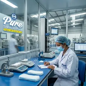 Quality lab testing at Angel Touch Hygiene — ensuring Pure products meet safety standards
